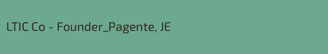 LTIC Co - Founder_Pagente, JE